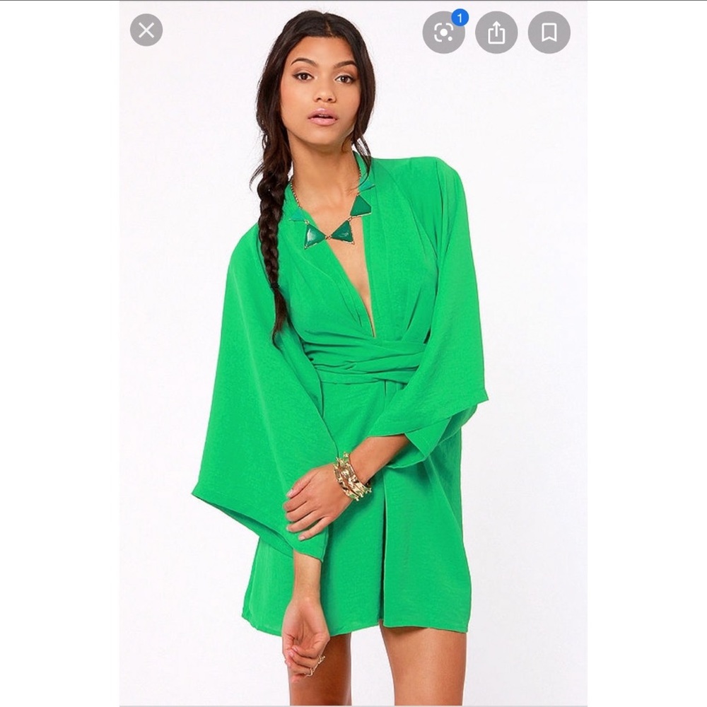 Blaque Label Rising Sun Green Dress